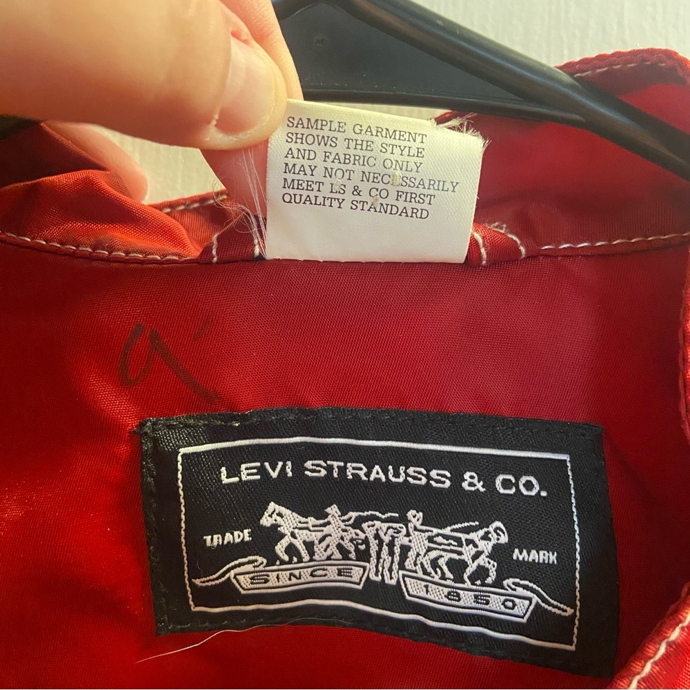 Levi's Sample Garment Vibrant Red Lightweight Jac… - image 6